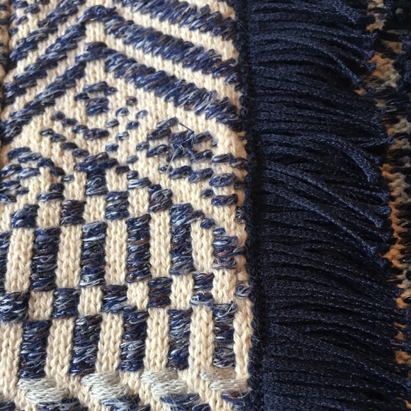 Lucky Brand Woven Open Front Fringe Cardigan - Picture 6 of 8